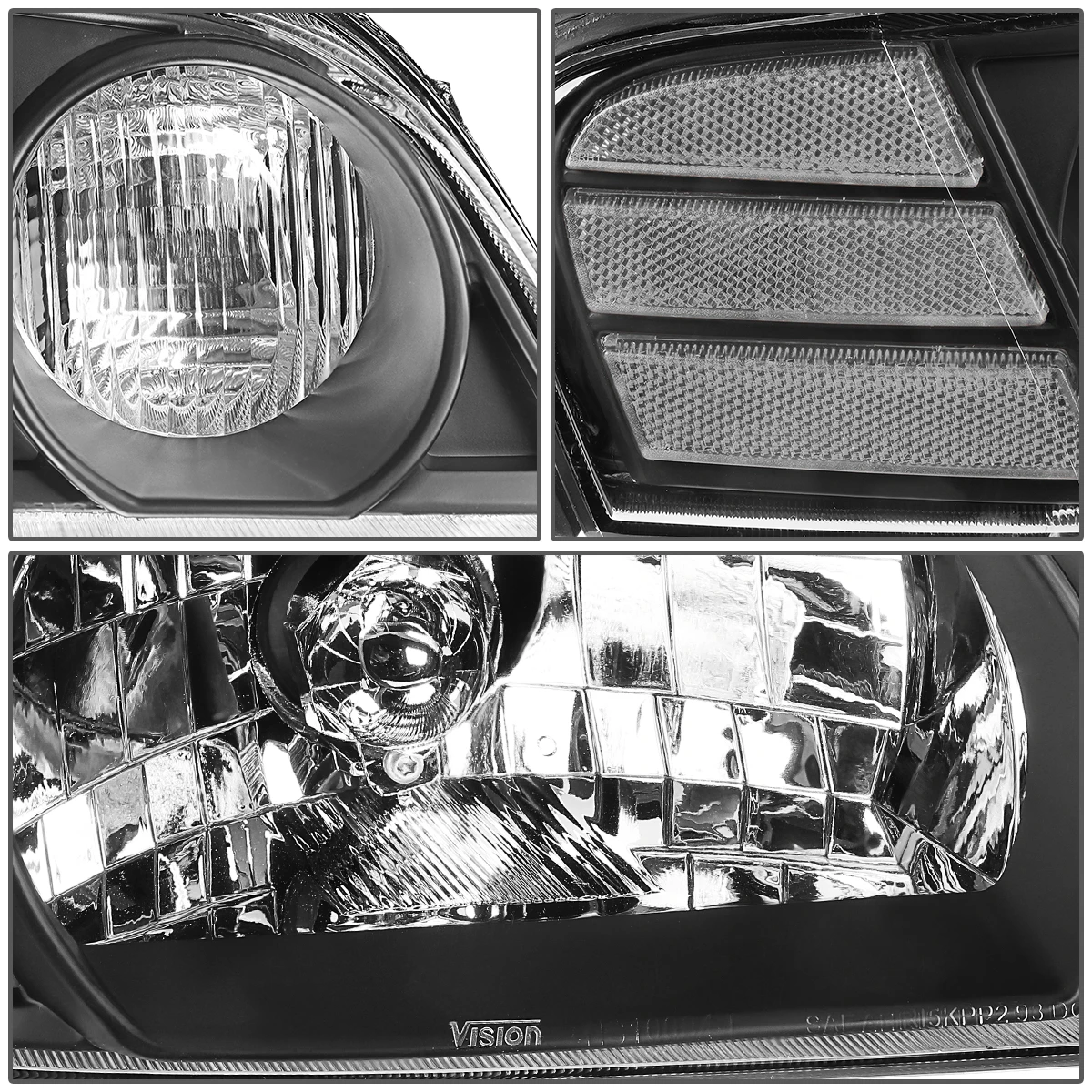 00-01 Nissan Altima Factory Style Replacement Headlights - Black / Clear 6 00-01 Nissan Altima Factory Style Replacement Headlights - Black / Clear - Image 6