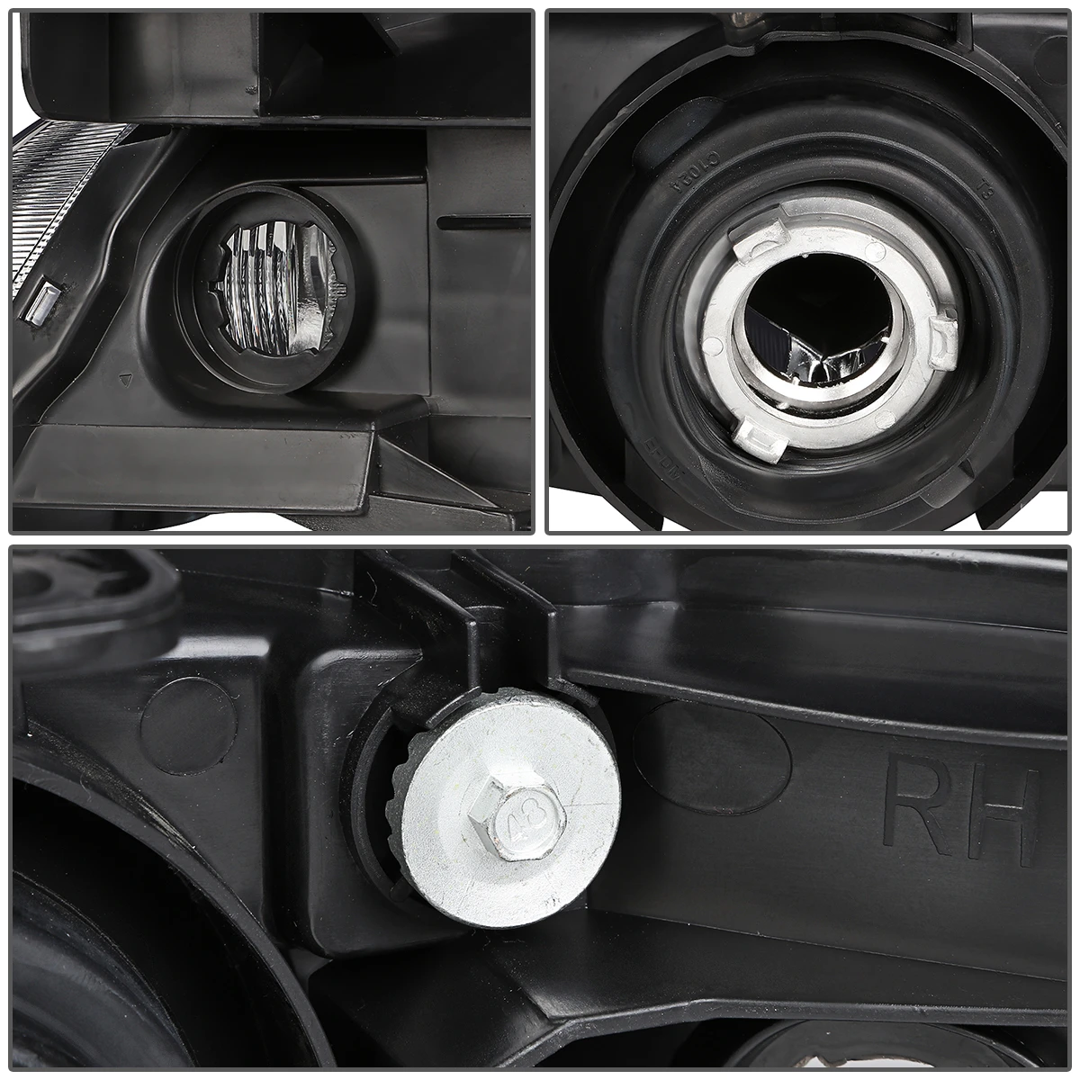 00-01 Nissan Altima Factory Style Replacement Headlights - Black / Clear 7 00-01 Nissan Altima Factory Style Replacement Headlights - Black / Clear - Image 7