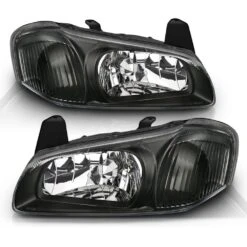 00-01 Nissan Maxima [Halogen Model] Euro Crystal Headlights - Black