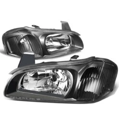 00-01 Nissan Maxima Factory Style Replacement Headlights - Black / Clear -High-Efficiency Car Light Store 00 01 nissan maxima factory style replacement headlights black clear 86