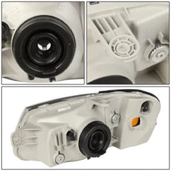 00-02 Hyundai Accent Headlight Assembly (Driver & Passenger Side) - Black Amber -High-Efficiency Car Light Store 00 02 hyundai accent headlight assembly driver passenger side black amber 110