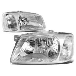 00-02 Hyundai Accent Headlight Assembly (Driver & Passenger Side) - Chrome Clear 7 00-02 Hyundai Accent Headlight Assembly (Driver & Passenger Side) - Chrome Clear -High-Efficiency Car Light Store 00 02 hyundai accent headlight assembly driver passenger side chrome clear 87