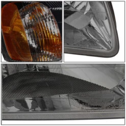 00-02 Hyundai Accent Headlight Assembly (Driver & Passenger Side) - Smoked Amber -High-Efficiency Car Light Store 00 02 hyundai accent headlight assembly driver passenger side smoked amber 105