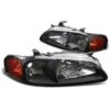 00-03 Nissan Sentra Euro Style Crystal Headlights - Black