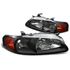 00-03 Nissan Sentra Euro Style Crystal Headlights - Black