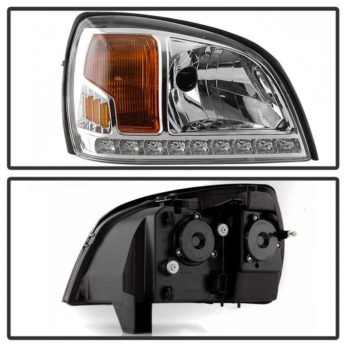 2000-2005 Cadillac Deville LED Strip Headlights Chrome 2 2000-2005 Cadillac Deville LED Strip Headlights Chrome - Image 2