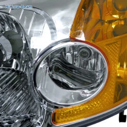 01-03 Honda CIvic EM ES JDM Style Headlights - Chrome Amber -High-Efficiency Car Light Store 01 03 honda civic em es jdm style headlights chrome amber 80