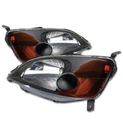 01-03 Honda Civic Sedan & Coupe JDM Style Crystal Headlights - Black