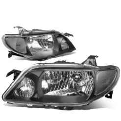 01-03 Mazda Protege Factory Style Replacement Headlights - Black / Clear 11 01-03 Mazda Protege Factory Style Replacement Headlights - Black / Clear -High-Efficiency Car Light Store 01 03 mazda protege factory style replacement headlights black clear 96