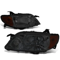 01-03 Mazda Protege Factory Style Replacement Headlights - Smoked / Amber -High-Efficiency Car Light Store 01 03 mazda protege factory style replacement headlights smoked amber 90