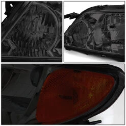 01-03 Mazda Protege Factory Style Replacement Headlights - Smoked / Amber -High-Efficiency Car Light Store 01 03 mazda protege factory style replacement headlights smoked amber 96