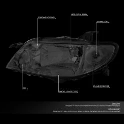01-03 Mazda Protege Factory Style Replacement Headlights - Smoked / Clear 12 01-03 Mazda Protege Factory Style Replacement Headlights - Smoked / Clear -High-Efficiency Car Light Store 01 03 mazda protege factory style replacement headlights smoked clear 99