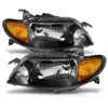 2001-2003 Mazda Prot_g_ JDM Style Crystal Headlights - Black