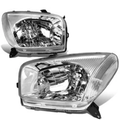 01-03 Toyota RAV4 OE-Style Replacement Headlights - Chrome / Clear