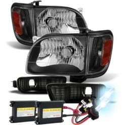 HID Combo 2001-2004 Toyota Tacoma Head Lights + Corner Signal Lamp Black