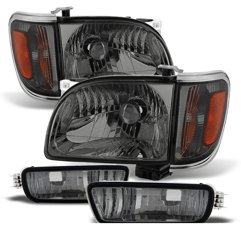 2001-04 Toyota Tacoma 2D/4WD Pickup Smoked Headlight+Amber Signal Set 1 2001-04 Toyota Tacoma 2D/4WD Pickup Smoked Headlight+Amber Signal Set