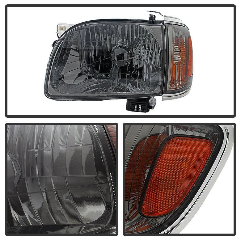 2001-04 Toyota Tacoma 2D/4WD Pickup Smoked Headlight+Amber Signal Set 2 2001-04 Toyota Tacoma 2D/4WD Pickup Smoked Headlight+Amber Signal Set - Image 2