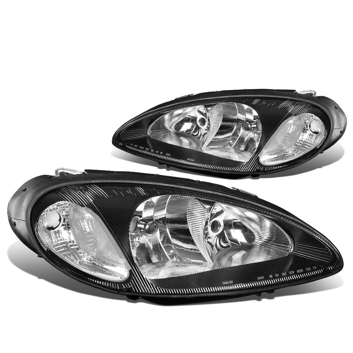 01-05 Chrysler Pt Cruiser OE-Style Replacement Headlights - Black/Clear 2 01-05 Chrysler Pt Cruiser OE-Style Replacement Headlights - Black/Clear - Image 2