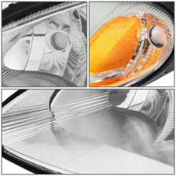 01-05 Chrysler Pt Cruiser OE-Style Replacement Headlights - Chrome/Amber -High-Efficiency Car Light Store 01 05 chrysler pt cruiser oe style replacement headlights chrome amber 100