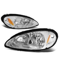 01-05 Chrysler Pt Cruiser OE-Style Replacement Headlights - Chrome/Amber -High-Efficiency Car Light Store 01 05 chrysler pt cruiser oe style replacement headlights chrome amber 94