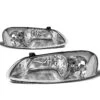 01-06 Chrysler Stratus / Sebring OE-Style Replacement Headlights - Chrome / Clear