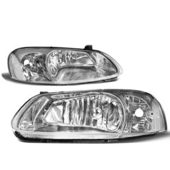 01-06 Chrysler Stratus / Sebring OE-Style Replacement Headlights - Chrome / Clear -High-Efficiency Car Light Store 01 06 chrysler stratus sebring oe style replacement headlights chrome clear 120