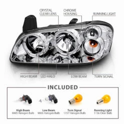 02-03 Nissan Maxima Dual Halo Euro Crystal Headlights - Chrome 12 02-03 Nissan Maxima Dual Halo Euro Crystal Headlights - Chrome -High-Efficiency Car Light Store 02 03 nissan maxima dual halo euro crystal headlights chrome 106