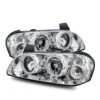 02-03 Nissan Maxima Dual Halo Euro Crystal Headlights - Chrome