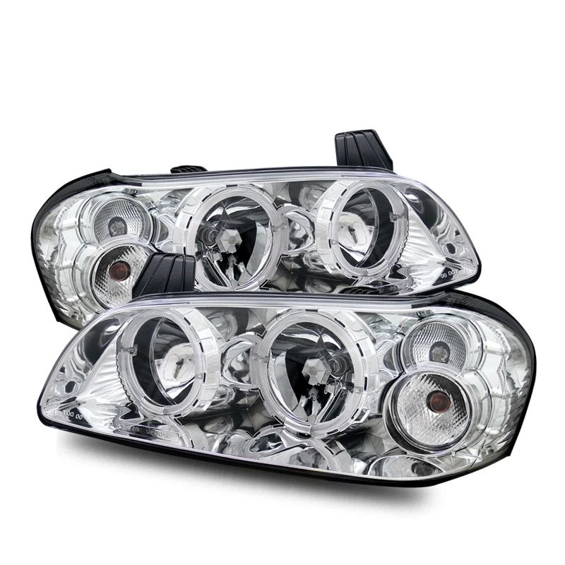 02-03 Nissan Maxima Dual Halo Euro Crystal Headlights - Chrome 1 02-03 Nissan Maxima Dual Halo Euro Crystal Headlights - Chrome