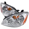 02-04 Nissan Altima 4Dr Sedan Chrome Crystal Headlights