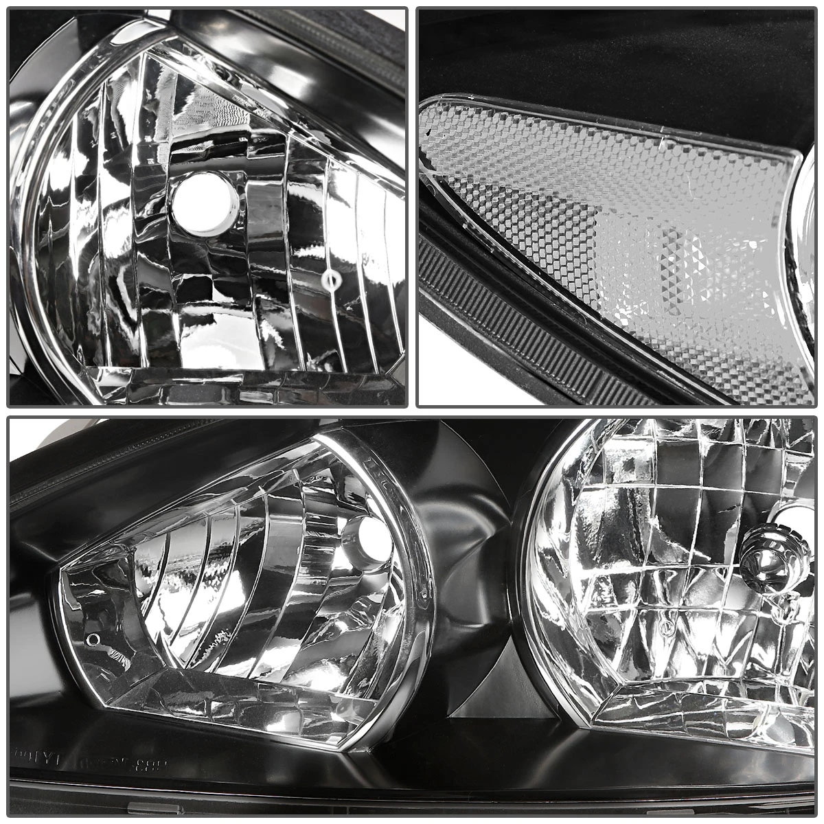 02-04 Toyota Camry OE-Style Replacement Headlights - Black / Clear 5 02-04 Toyota Camry OE-Style Replacement Headlights - Black / Clear - Image 5
