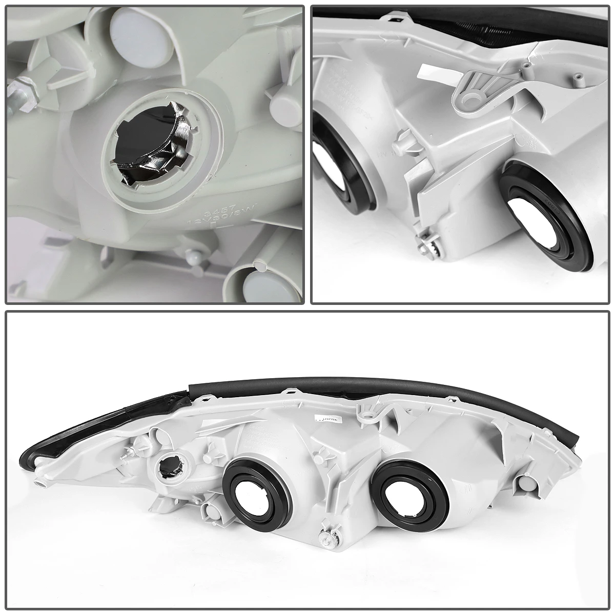 02-04 Toyota Camry OE-Style Replacement Headlights - Chrome / Clear 6 02-04 Toyota Camry OE-Style Replacement Headlights - Chrome / Clear - Image 6