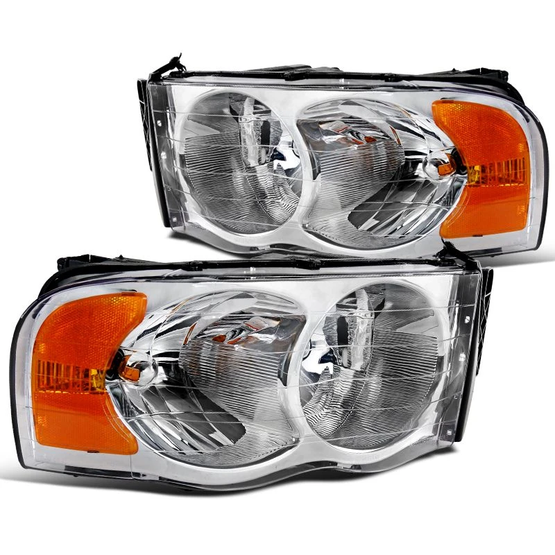2002-2005 Dodge RAM 1500 2500 3500 Euro Style Crystal Headlights - Chrome 1 2002-2005 Dodge RAM 1500 2500 3500 Euro Style Crystal Headlights - Chrome