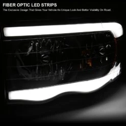 02-05 Dodge Ram 1500|03-05 Ram 2500/3500 LED Tube Factory Style Headlights - Black -High-Efficiency Car Light Store 02 05 dodge ram 1500 03 05 ram 2500 3500 led tube factory style headlights black 93