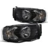 02-05 Dodge Ram 1500 2500 3500 Euro Crystal Headlights - Black