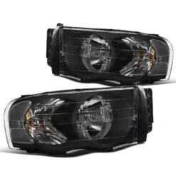 02-05 Dodge Ram 1500 2500 3500 Euro Crystal Headlights - Black