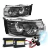 02-05 Dodge Ram Pickup Euro Style Crystal Headlights - Black