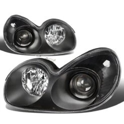 02-05 Hyundai Sonata Factory Style Replacement Headlights - Black