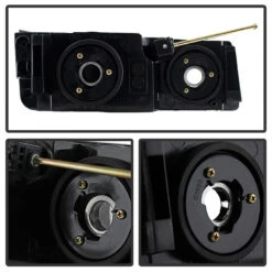 02-06 Chevy Avalanche [With Body Cladding] Crystal Headlights - Black -High-Efficiency Car Light Store 02 06 chevy avalanche with body cladding crystal headlights black 91