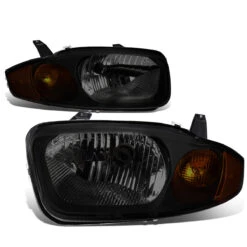 03-05 Chevy Cavalier OE-Style Replacement Headlights - Smoked / Amber -High-Efficiency Car Light Store 03 05 chevy cavalier oe style replacement headlights smoked amber 84