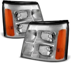 03-06 Cadillac Escalde [HID Model] OE-Style Headlights - Chrome