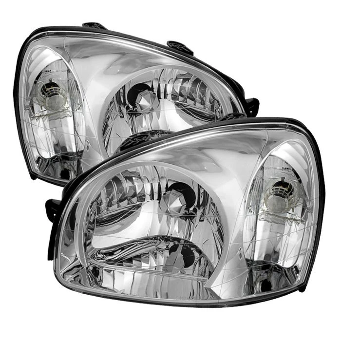 03-06 Hyundai Santa Fe Replacement Crystal Headlights - Chrome 1 03-06 Hyundai Santa Fe Replacement Crystal Headlights - Chrome