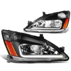 03-07 Honda Accord LED Optic-DRL Replace Headlights - Black
