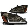 03-07 Honda Accord LED Optic-DRL Replace Headlights - Smoked
