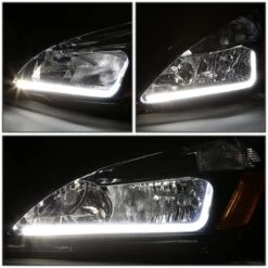 03-07 Honda Accord LED Optic-DRL Replace Headlights - Smoked -High-Efficiency Car Light Store 03 07 honda accord led optic drl replace headlights smoked 162