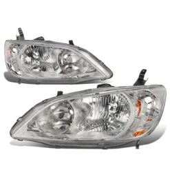 04-05 Honda Civic 2/4 Door Model Headlight Assembly (Driver & Passenger Side)