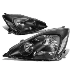 04-05 Toyota Sienna [Halogen Type] OE-Style Replacement Headlights - Black / Clear -High-Efficiency Car Light Store 04 05 toyota sienna halogen type oe style replacement headlights black clear 90