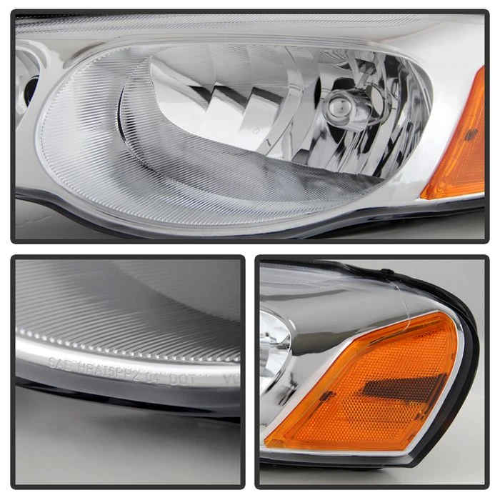 04-06 Chrysler Sebring Convertible & Sedan ( Does Not Fit 2 Door ) OEM Style Headlights - Chrome 2 04-06 Chrysler Sebring Convertible & Sedan ( Does Not Fit 2 Door ) OEM Style Headlights - Chrome - Image 2
