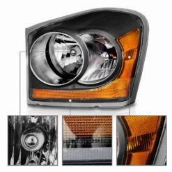 04-06 Dodge Durango Euro Style Crystal Headlights - Black -High-Efficiency Car Light Store 04 06 dodge durango euro style crystal headlights black 95