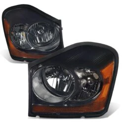 04-06 Dodge Durango Headlight Assembly (Driver & Passenger Side) - Smoked Amber
